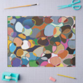 歪んだポリクロムサークルパターン 薄葉紙 (クラフト)