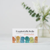 歪んだヤーンのかせの編み物針の名刺 名刺 (スタンド正面)