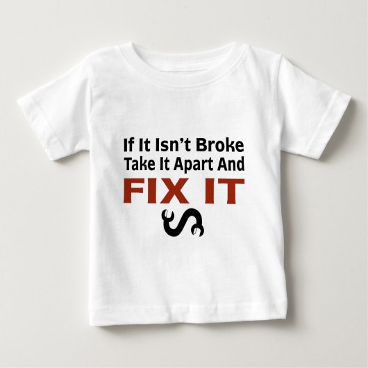 歪んだレンチ-それを修理して下さい ベビーTシャツ (正面)