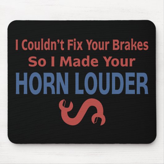 歪んだレンチ-ブレーキ及び角 マウスパッド (正面)