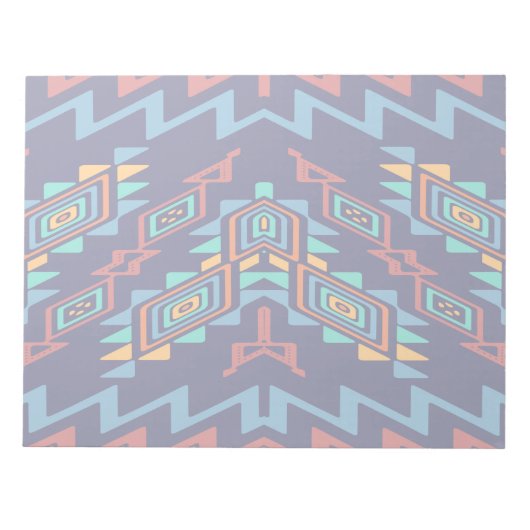 歪んだ図形の抽象デザイン ノートパッド (正面)