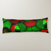 歪んだ奇妙な形、赤と緑の色 ボディピロー (裏面)
