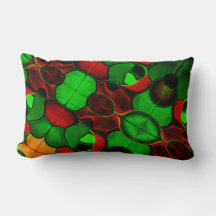 歪んだ奇妙な形、赤と緑の色