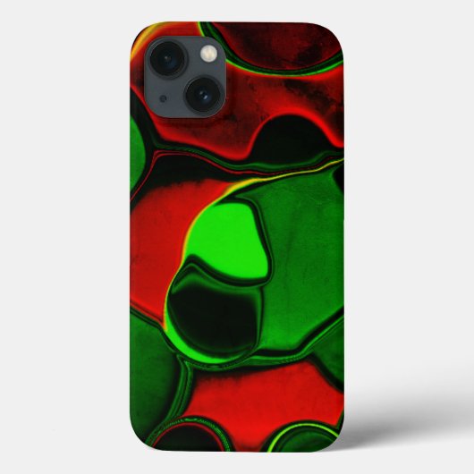 歪んだ奇妙な形、赤と緑の色 Case-Mate iPhoneケース (裏面)