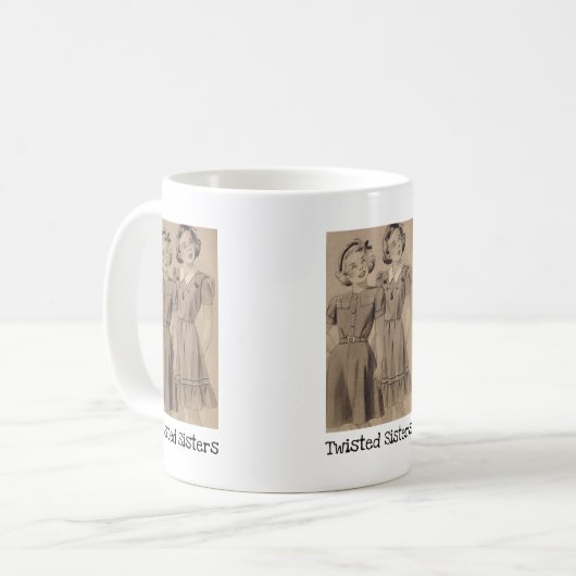 歪んだ姉妹 コーヒーマグカップ (正面左)
