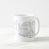 歪んだ宮殿の両面のマグ コーヒーマグカップ (正面右)