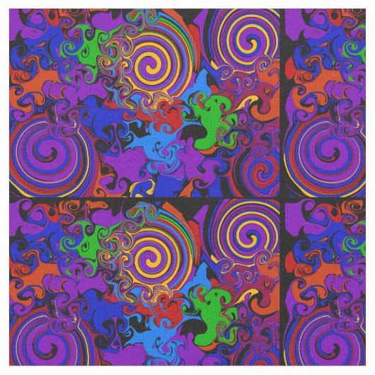 歪んだ渦巻き ファブリック (クローズアップ)