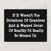 歪んだ現実の妄想おもしろい ポストカード (正面)