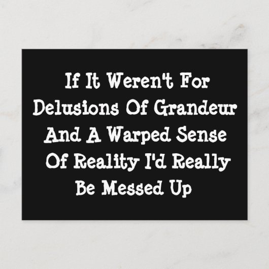 歪んだ現実の妄想おもしろい ポストカード (正面)