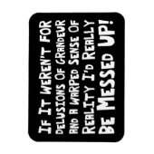 歪んだ現実の妄想おもしろい マグネット (縦)