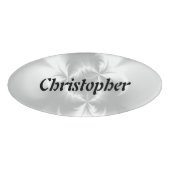 歪んだ白い真珠 名札 (正面)