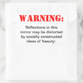 歪んだ美しい 長方形シール (バッグ)