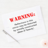 歪んだ美しい 長方形シール (封筒)