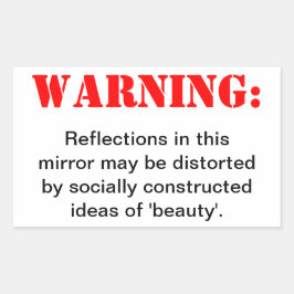 歪んだ美しい 長方形シール