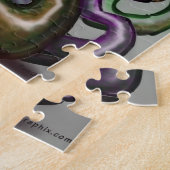 歪んだ虹のつる植物 ジグソーパズル (側面)