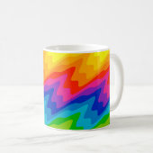 歪カラフル色ホイール コーヒーマグカップ (正面右)