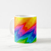 歪カラフル色ホイール コーヒーマグカップ (正面左)