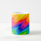 歪カラフル色ホイール コーヒーマグカップ (中央)