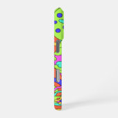 歪サイケデリックんだ顔の電話ケース iPhoneケース (右側面)