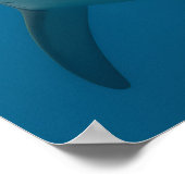 歯おもしろいなし素晴らしホワイトシャークのウォールアート ポスター (角)