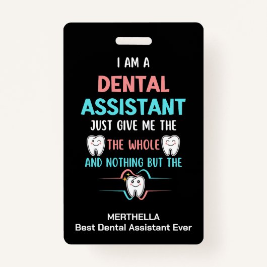 歯おもしろい全体の助手 バッジ (正面)