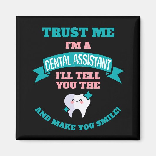 歯おもしろい助手が本当のことを言う マグネット (正面)