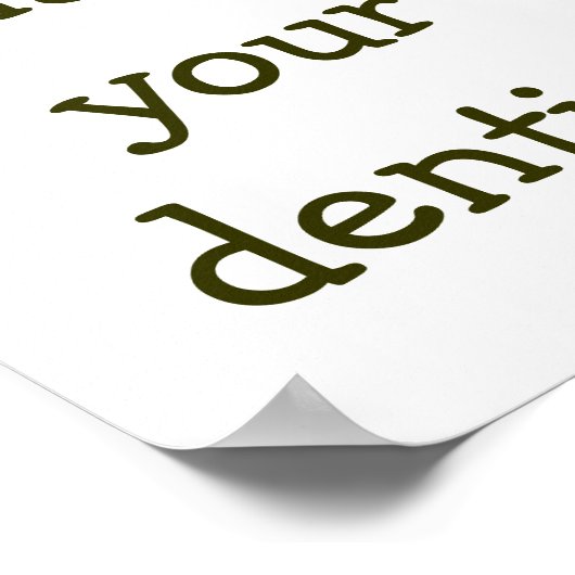 歯おもしろい感謝 ポスター (角)