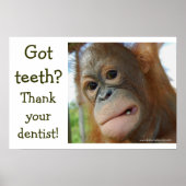 歯おもしろい感謝 ポスター (正面)