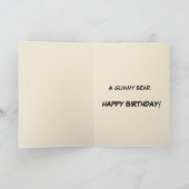 歯おもしろい無し熊誕生日 カード (内部)
