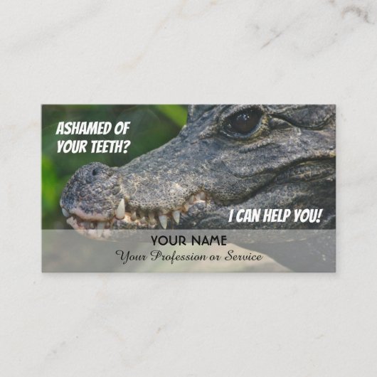 歯おもしろい科の専門家に恥をかく 名刺 (正面)