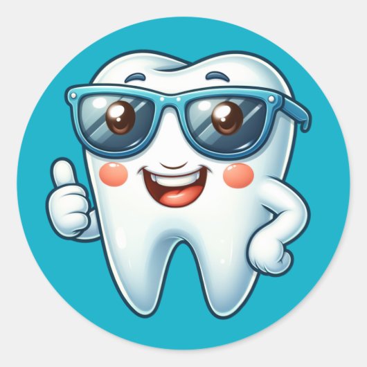 歯おもしろい ラウンドシール (正面)