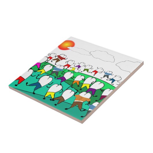 歯お洒落の芸術品 タイル (側面)