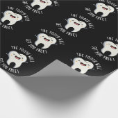 歯があなたに無料の歯科プンダークBGを設定する ラッピングペーパー (角)