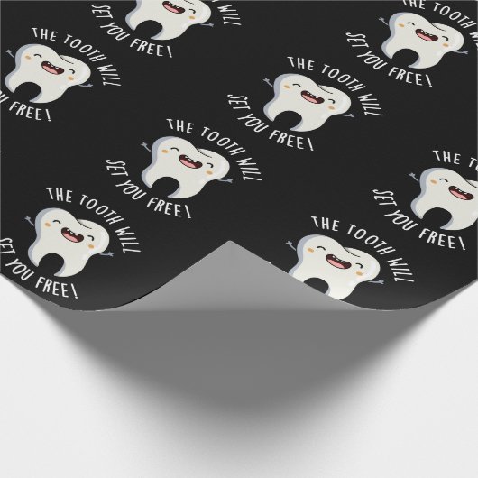 歯があなたに無料の歯科プンダークBGを設定する ラッピングペーパー (角)