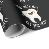 歯があなたに無料の歯科プンダークBGを設定する ラッピングペーパー (ロールコーナー)