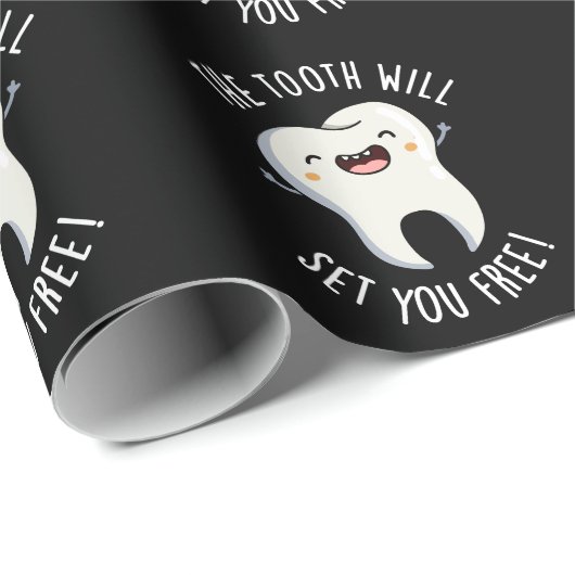 歯があなたに無料の歯科プンダークBGを設定する ラッピングペーパー (ロールコーナー)