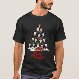 歯がおもしろいクリスマスツリー素晴らしの歯科医を作った Tシャツ