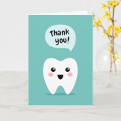 歯が可愛い歯科サンキューカード カード (黄色い花)