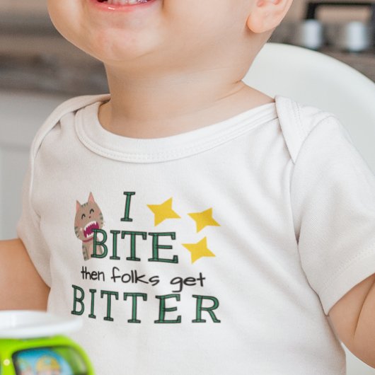 歯が生える赤ちゃんが噛むと人々は腹を立てる ベビーボディスーツ