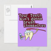 歯が磨けない ポストカード (正面/裏面)