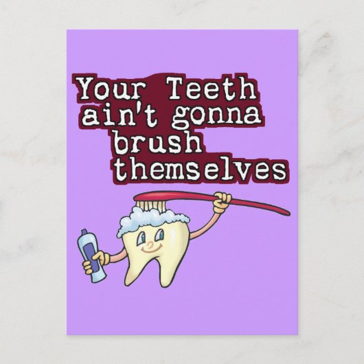 歯が磨けない ポストカード (正面)