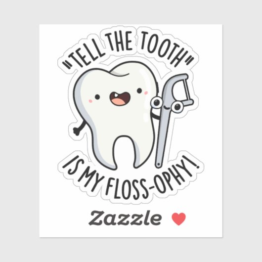 歯が私のフロスの歯科のパンだとおもしろい言う シール (シート)