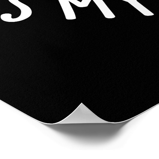 歯が私のフロスの歯科のプンダークBgであることを伝える ポスター (角)