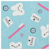 歯が青でトス ファブリック (クローズアップ)
