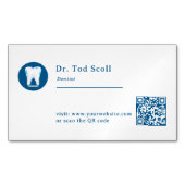 歯きらめく歯科デンタルケア歯科 マグネット名刺 (正面)