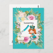 歯ぎしり歯ブラシ金ゴールドバラ枠 ポストカード (正面/裏面)