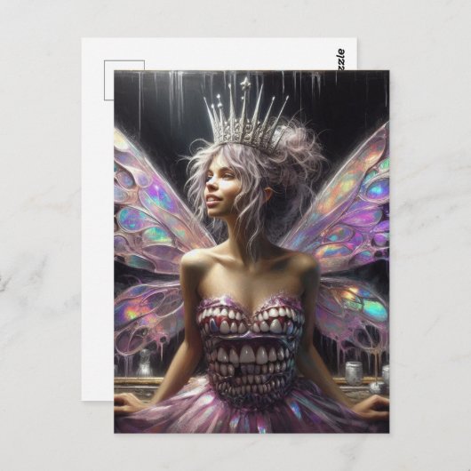 歯で作ったドレスの歯の妖精 ポストカード (正面/裏面)