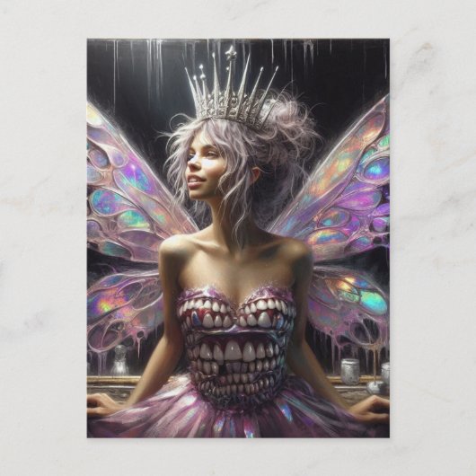 歯で作ったドレスの歯の妖精 ポストカード (正面)