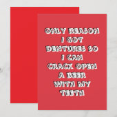 歯で瓶を開けるという誘い 招待状 (正面/裏面)