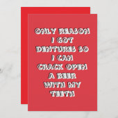 歯で瓶を開けるという誘惑 招待状 (正面/裏面)